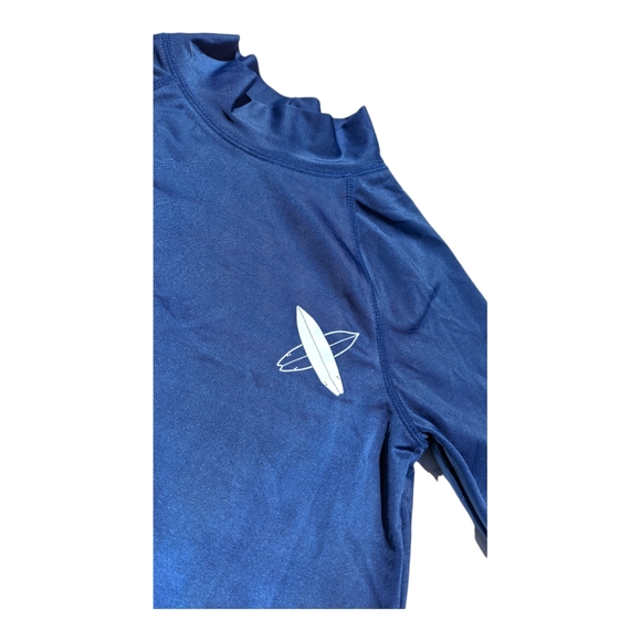 Crazy 8 Boys S 5-6 Blue Surfboard Rashguard - Picture 2 of 7